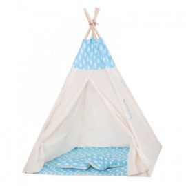 Springos - Cort copii stil indian Teepee Blue Clouds XXL