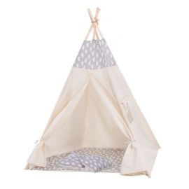 Springos - Cort copii stil indian Teepee Grey Clouds XXL
