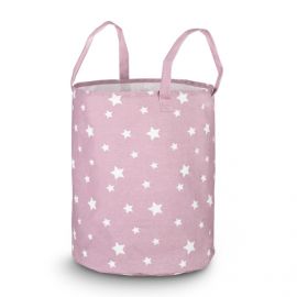 Cos mare pentru depozitarea jucariilor Ricokids - Roz cu stele