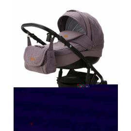 Carucior 4 in 1 Adamex Olivia, cu baza ISOFIX, Linen & EcoLeather CR224, Lavander Lila