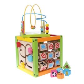 Cub educational din lemn 1004P Ecotoys