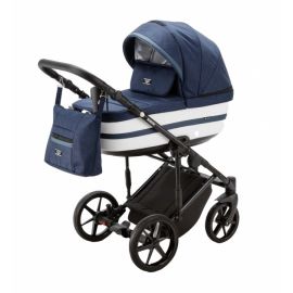 Carucior 3 in 1 ADAMEX RIMINI ALU, TIP Collection, Linen & EcoLeather RY87, Poseidon Blue