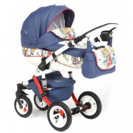 Carucior 3 in 1 Adamex Barletta Girls Blue