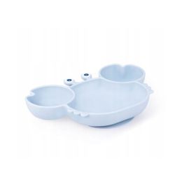 Farfurie, Giligums, Crab, Cu 3 compartimente, Cu ventuza, Din silicon, Fara BPA, 6 luni+, Gri
