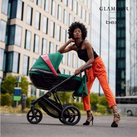 Carucior copii 3 in 1, reversibil, complet accesorizat, 0-36 luni, Bexa Glamour Verde Smarald