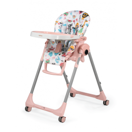 Scaun De Masa 2 In 1 Peg Perego Prima Pappa Zero Follow Me, 0-15 Kg, Super Girl, Multicolor