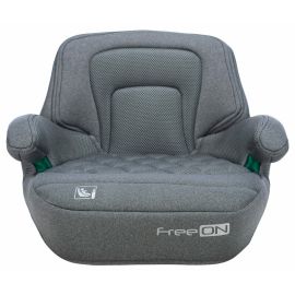 Inaltator auto, FreeOn, Cosmo Plus I-Size, Cu isofix, Cu spatar inaltat si cotiere, Potrivit pentru copiii intre 125 si 150 cm sau intre 25 si 36 Kg, Conform cu standardul european de securitate ECE R129, gri