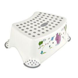 Inaltator de baie antiderapant, Tomek, Cu baza antialunecare, 40.5 x 28.5 x 14 cm, Keeeper, Hippo, White