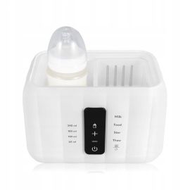 Incalzitor biberoane, Lionelo, ThermUp Duo, 6 moduri de operare, Incalzire, Pastrare temperatura, Decongelare, Senzor pentru temperatura, Oprire automata, Panou tactil, Pentru 2 biberoane simultan, fara BPA, Alb