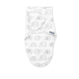 Ingenuity - Sistem de infasare Swaddle Me 0-3 luni, colectia Monogram, Scribble Elephant