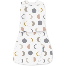 Ingenuity - Sistem de infasare Swaddle Me 3-6 luni, Arms Free Convertible, Luna