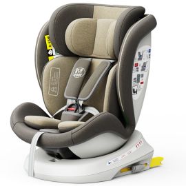 Scaun Auto TWT Plus DELUXE BUF BOOF iSIZE LightBrown cu Isofix rotativ 360 grade 40-150 cm