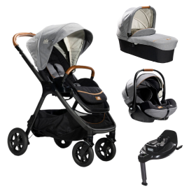 Joie - Carucior pentru copii multifunctional 3 in 1 Finiti Signature Carbon + Baza Isofix Encore (Carucior Finiti Carbon+ Landou Ramble Carbon+ scoica i-Level Recline Carbon+ baza isofix Encore)