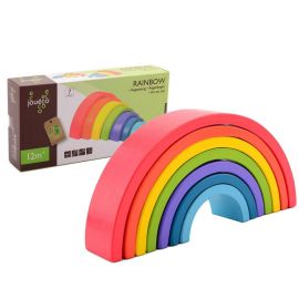 Joueco - Curcubeu din lemn, 7 piese