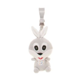 Jucarie de plus pentru carucior/patut 4Baby SQUEEZE Iepurasi Gri