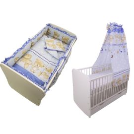 Lenjerie MyKids Teddy Hug Blue 5+1 Piese M1 120x60 cm