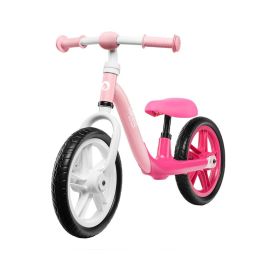 Lionelo - Bicicleta usoara fara pedale Alex, Cu ghidon si sa reglabile, Greutate 3.3 Kg, Cu roti din spuma EVA, 12 inch, Bubblegum