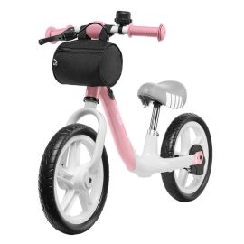 Lionelo - Bicicleta usoara fara pedale Arie, Cu claxon, Saculet pentru depozitare, Cu ghidon si sa reglabile, Greutate 3.7 Kg, Roti din spuma Eva, 12 inch, Bubblegum