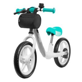 Lionelo - Bicicleta usoara fara pedale Arie, Cu claxon, Saculet pentru depozitare, Cu ghidon si sa reglabile, Greutate 3.7 Kg, Roti din spuma Eva, 12 inch, Conform cu standardul european de securitate EN71, Graphite