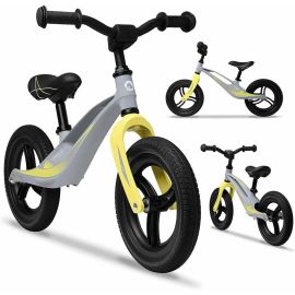Lionelo - Bicicleta usoara Bart Tour, Fara pedale, Cu cadru din magneziu, Cu ghidon si sa reglabile, Greutate 3.8 Kg, 12 inch, Conform cu standardul european de securitate EN71, Grey Stone