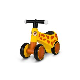 Lionelo - Bicicleta fara pedale, Sammy, Cu 4 roti, Din spuma EVA, Stabila, Manere moi, antiderapante, 12- 36 luni, Greutate maxima suportata 25 kg, Certificata EN 71-1:2014, EN 71-2:2011, EN 71-3:2019, Galben