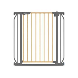 Lionelo - Poarta de siguranta prin presiune Truus Slim, 105 cm, Conform cu standardul europeane de securitate EN1930, Gri/Natur