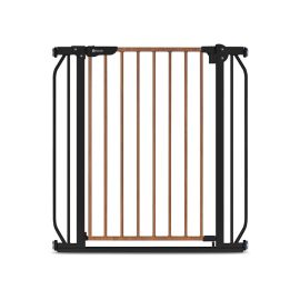 Lionelo - Poarta de siguranta prin presiune Truus Slim, 105 cm, Conform cu standardul europeane de securitate EN1930, Negru/Natur