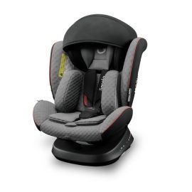 Lionelo - Scaun auto Bastiaan One, rotativ 360 grade, Isofix, Top Tether, 0-36 kg, Grey Black