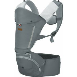 Marsupiu cu scaunel 6 in 1 Easy Mode De la 3.5 kg pana la 15 kg FreeON Grey
