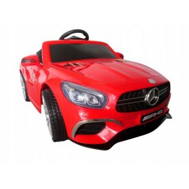 Masinuta electrica cu telecomanda, roti EVA, scaun piele Mercedes SL63 - Rosu