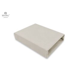 MimiNu - Cearceaf cu elastic pentru patut 120X60 cm, Din bumbac, Colectia Royal, Beige
