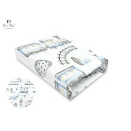 MimiNu - Cearceaf cu elastic pentru patut 140X70 cm, Din bumbac, Boys World