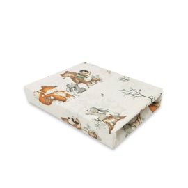 MimiNu - Cearceaf cu elastic pentru patut co-sleeper, Timon, Din bumbac certificat Oeko Tex Standard 100, Dimensiune 87 x 51 cm, Design, Time for fun