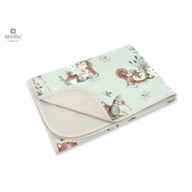 MimiNu - Paturica moale cu doua fete, Dimensiune 75x100 cm, Din bumbac certificat Oeko Tex Standard 100, Design, Let\'s Go Natural