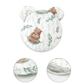 MimiNu - Perna ergonomica Ursulet, Cu doua urechi, Cu husa detasabila cu fermoar, Materiale certificate Oeko Tex Standard 100, Pentru patut, carucior, scoica/scaun auto, Lulu natural