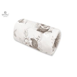 MimiNu - Perna pentru alaptat tip manson, Din bumbac certificat Oeko Tex Standard 100, 25 cm, Design, Calm Forest Beige