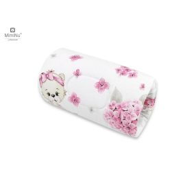 MimiNu - Perna pentru alaptat tip manson, Din bumbac certificat Oeko Tex Standard 100, 25 cm, Design, Pink Ballerina