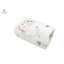 MimiNu - Perna pentru alaptat tip manson, Din bumbac certificat Oeko Tex Standard 100, 25 cm, Design, Powdery Pink Ballerina