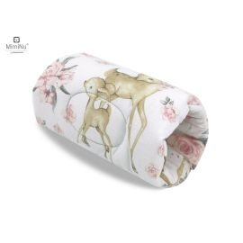 MimiNu - Perna pentru alaptat tip manson, Din bumbac certificat Oeko Tex Standard 100, 25 cm, Sweet Deer Pink