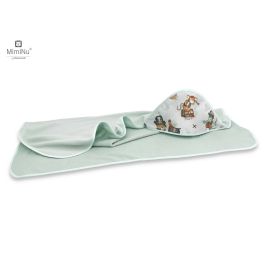 MimiNu - Prosop mare cu gluga, Dimensiune 100x100 cm, Din bumbac si thermo fleece, Materiale certificate Oeko Tex Standard 100, Design, Pirates Natural