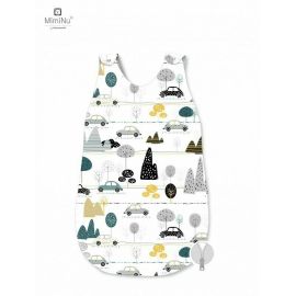 MimiNu - Sac de dormit pentru bebelusi, De iarna, Din bumbac, Cu fermoar lateral, Cu capse pe umar, 70 cm, 0 6 luni, 2.5 Tog, Childrens Journey Grey