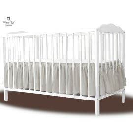 MimiNu - Volanas pentru saltea de patut 120x60 cm, Colectia Royal, Beige