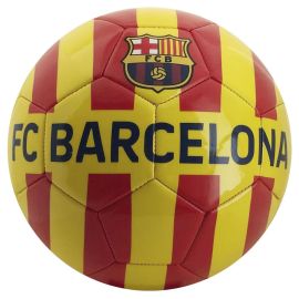 Minge de fotbal FC Barcelona CATALUNYA Yellow Red Stripes marimea 5