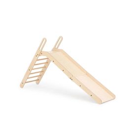 Tobogan pliabil din lemn MamaToyz, cu 2 inaltimi, 160x50x100 cm