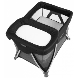 Nuna - Patut pliant Sena Caviar cu suport de schimbat si infasat
