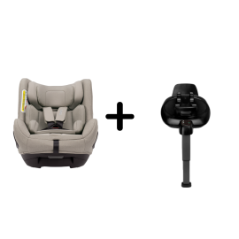 Nuna - Set Scaun auto rotativ i-Size TODL next Hazelwood, 40-105 cm + Baza isofix BASE next i-Size pentru TODL next, testat ADAC