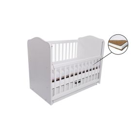 Patut VESSANTI Como Balansoar culisant - Alb + Saltea Cocos 10 cm