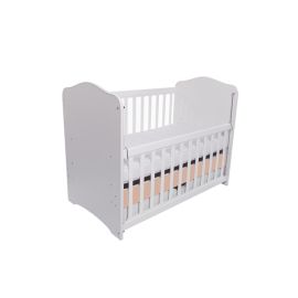 Patut VESSANTI Como culisant cu sertar - Alb cu Cappucino + Saltea cocos confort 120 x 60 x 12 cm