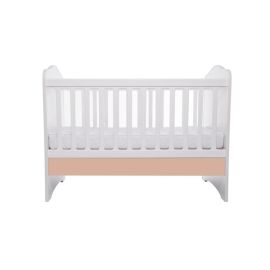 Patut VESSANTI Como fara sertar - Alb cu Cappucino + Saltea cocos confort 120 x 60 x 12 cm