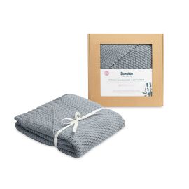 Paturica cu gluga bambus 100% cutie cadou Grafit
